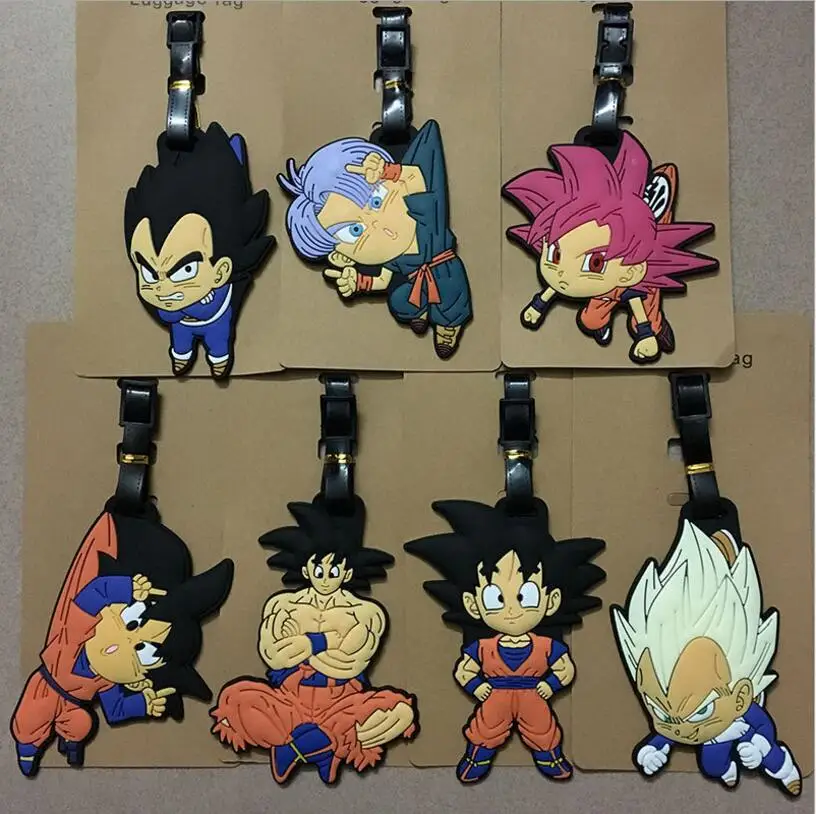 Ярлык для багажа из ПВХ 8 видов стилей Dragon ball Z Son Goku Vegeta Gohang держатель