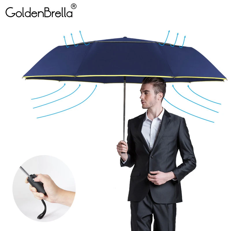 120Cm Volautomatische Grote Paraplu Regen 3Folding Wind Slip Grote Paraplu Mannen Reizen Zakelijke Auto paraplu|Paraplu´s| - AliExpress