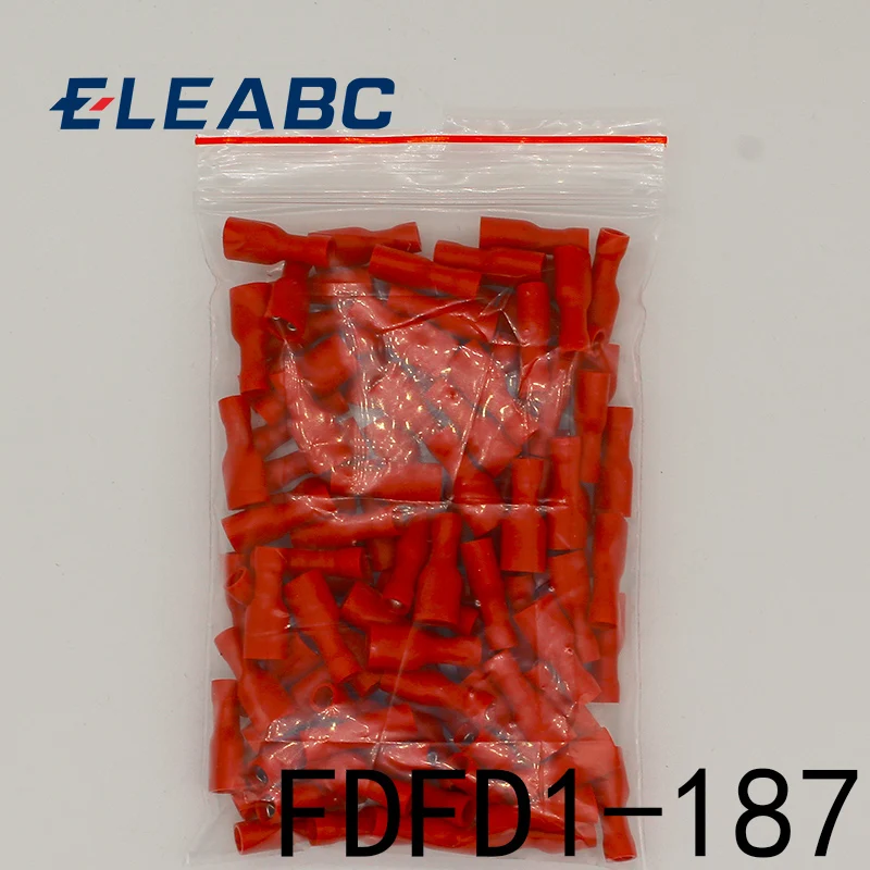 FDFD1.25 187 FDFD2 изоляционные женский изолированный Электрический обжим терминал