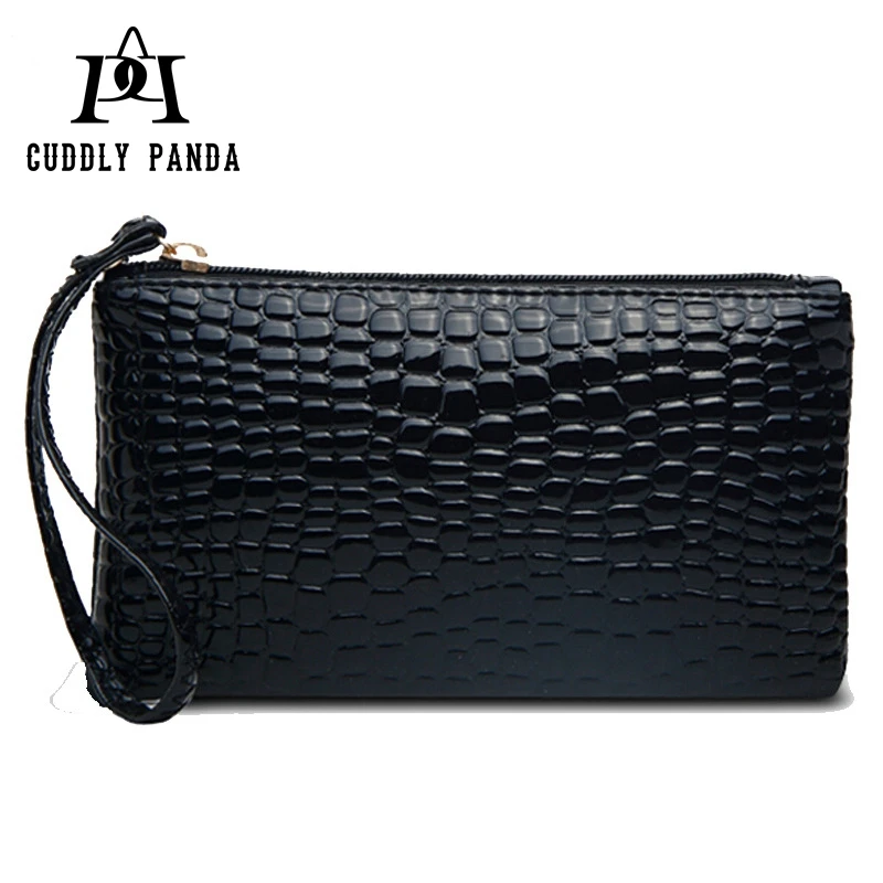 

(5 Colors) Dollar Price Alligator Women Wrist Bags 2016 Coin Purse Purple Red Embossed Zipper Wallets Bolsa Feminina