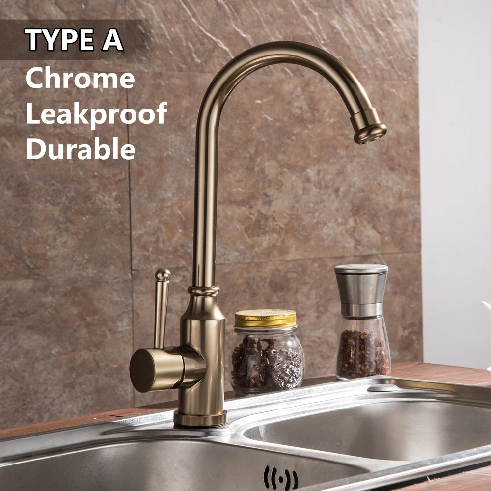 Mixer Hot And Cold Water Classic Kitchen Sink Faucet Space Aluminum Brushed Process Swivel Basin Faucet 360 Degree Rotation Mci1