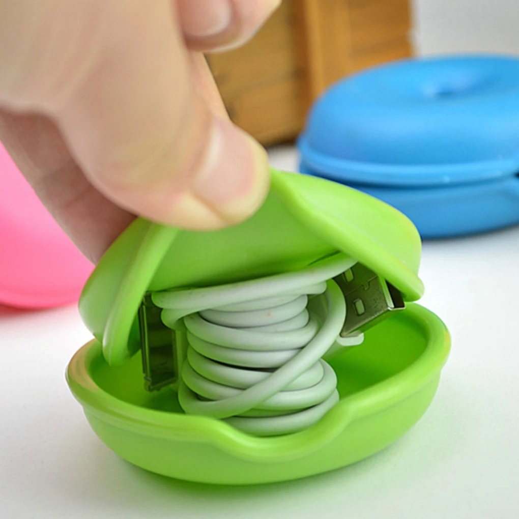 

Random Color Round Shape Cable Cord Wire Organizer Headphone In Ear Earphones Bobbin Winder Smart Wrap