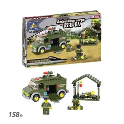 Кази скорой помощи армейский строительный комплект развивающие военные строительные блоки кирпичи игрушечные модели автомобилей
