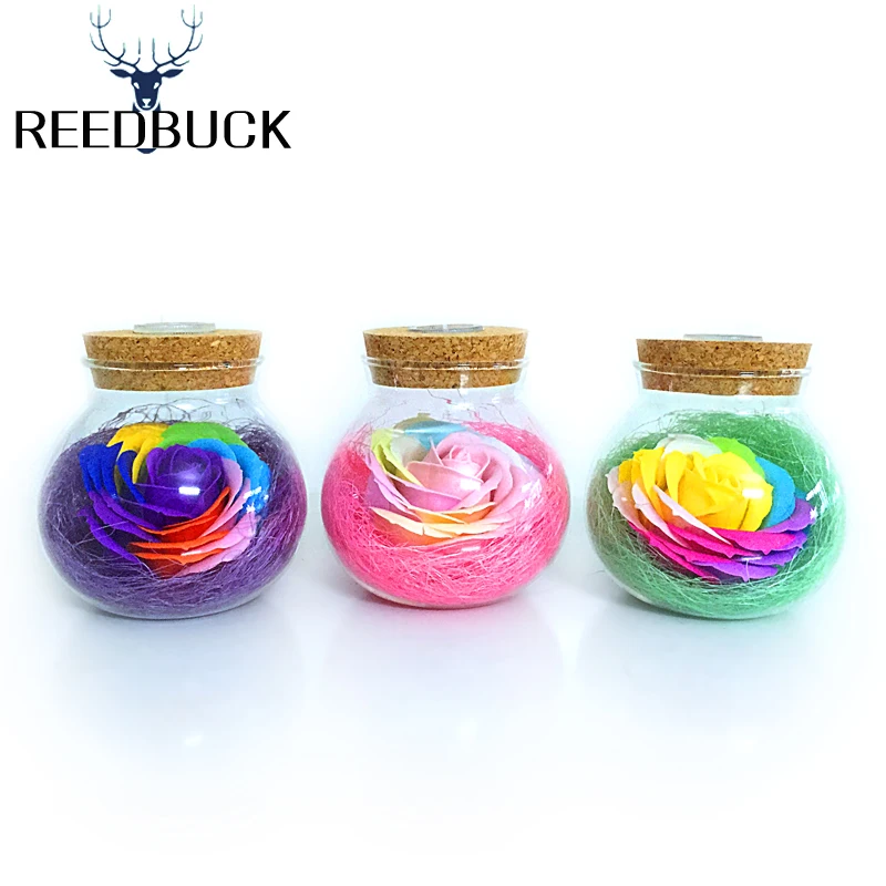 led RGB lamp Color Romantic rose wishing bottle (6)