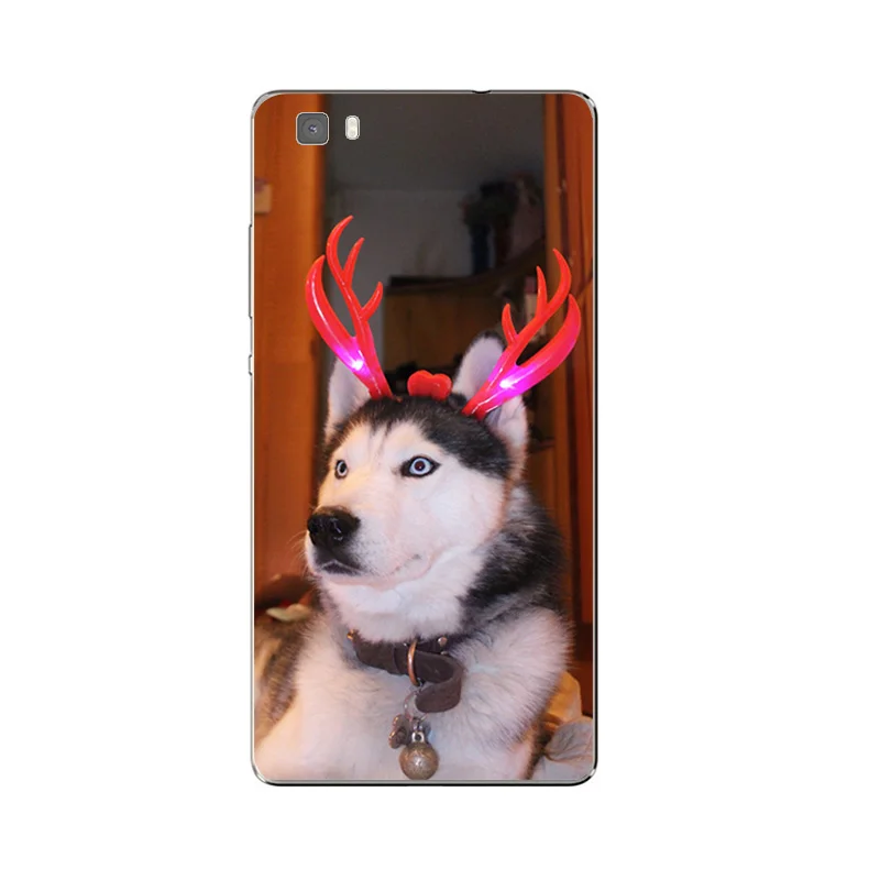 Untuk Huawei P8/P8 P9 Lite Plus G9 Shell Kehormatan 5C 7 7I Kembali Cover Mate 7 8 Ponsel Aneh Husky Desain Dicat