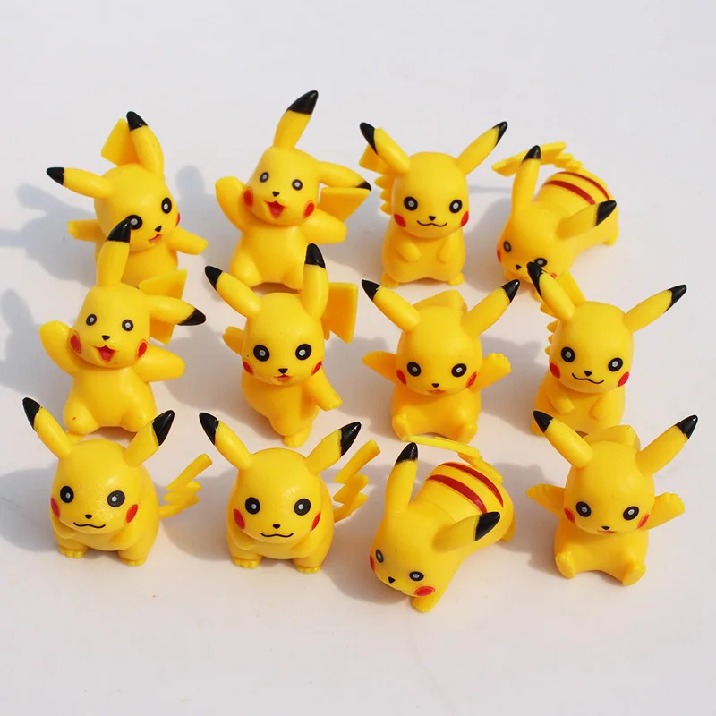 2016 New Arrival 12pcs lot PVC Pokeball Pikachu Action Figure Toy Collector s Edition Model Kids