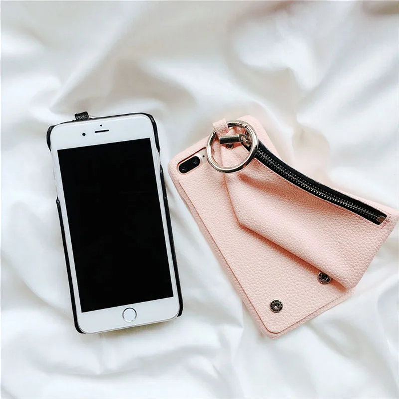 ZUCZUG, популярный брендовый чехол с карманом для карт для iPhone 7, 8 plus, 6, 6 S X, чехол из ТПУ с кольцом-держателем, полуобернутый чехол