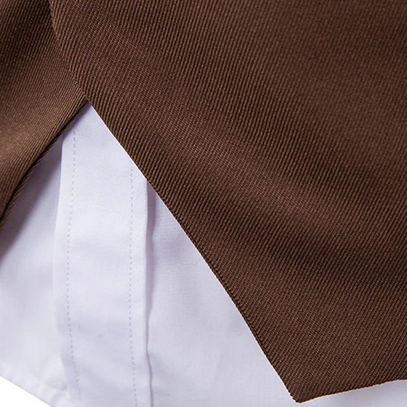 Oeak мужской Тонкий деловой костюм жилет однобортный сплошной цвет джентльмен мужской винтажный Ретро жилет v-образный вырез без рукавов