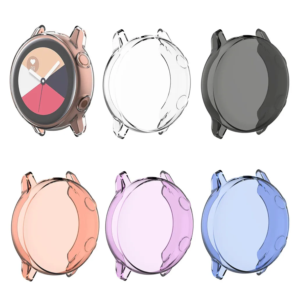 

Ouhaobin Protective Cover for Samsung Galaxy Watch Active 40mm TPU protector Cases Full Coverage Clear Screen Protector 527#2