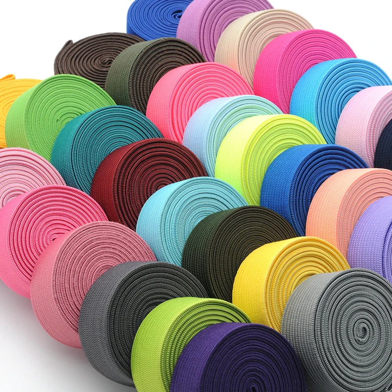 Цветные эластичные ленты 20 мм 10 м плоская швейная резинка для нижнего белья бюстгальтер резиновая одежда декоративный мягкий эластичный пояс