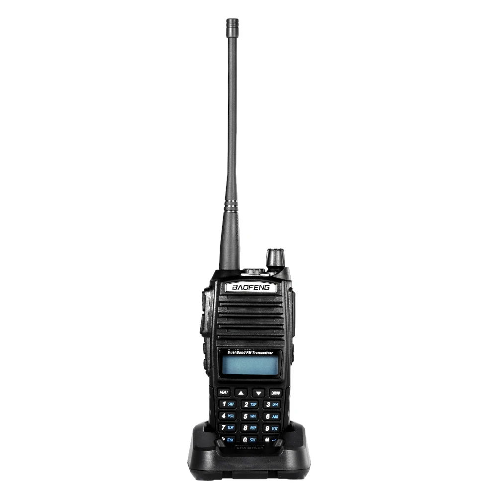 BAOFENG UV-82 VHF/UHF Двухдиапазонный портативный приемопередатчик с ЖК-дисплеем FM радио приемник светодиодный фонарик портативная рация