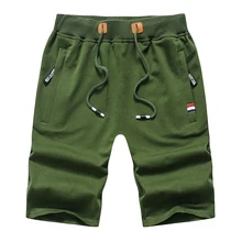 Мужские повседневные Модные хлопковые шорты мужские летние новые бегущие Укороченные спортивные штаны мужские тренажеры фитнес шорты на шнурке пляжные шорты