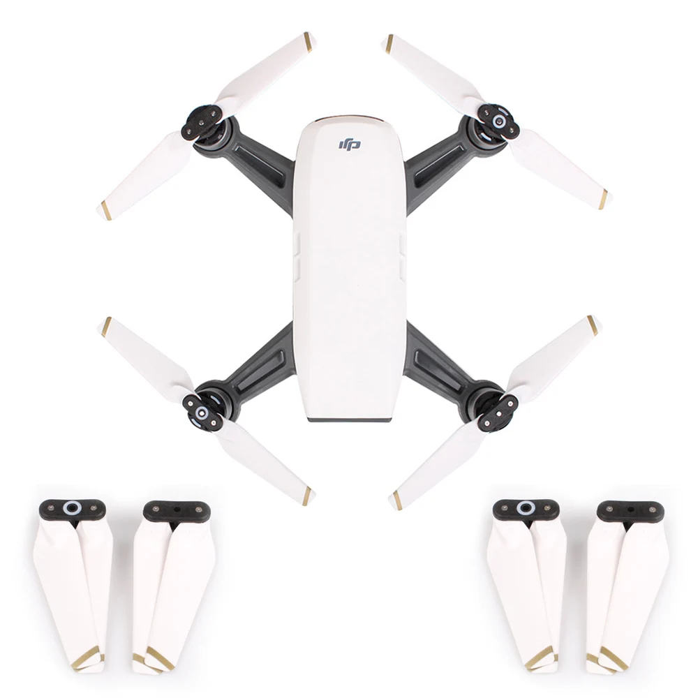 White DJI SPARK 2 Pairs White 4730F Propellers Quick Release SPARK