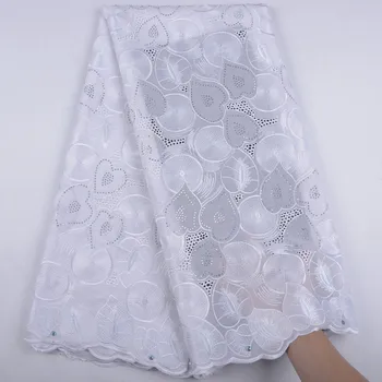 

Latest White Cotton Swiss Voile Lace High Quality African Lace Fabric Nigerian Lace Fabric Swiss Voile Lace In Switzerland S1549