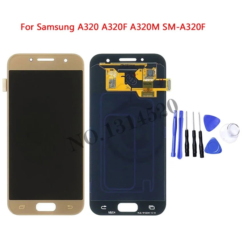 100% тестирование для SAMSUNG GALAXY A3 2017 ЖК дисплей A320 SM A320F Дисплей Сенсорный экран
