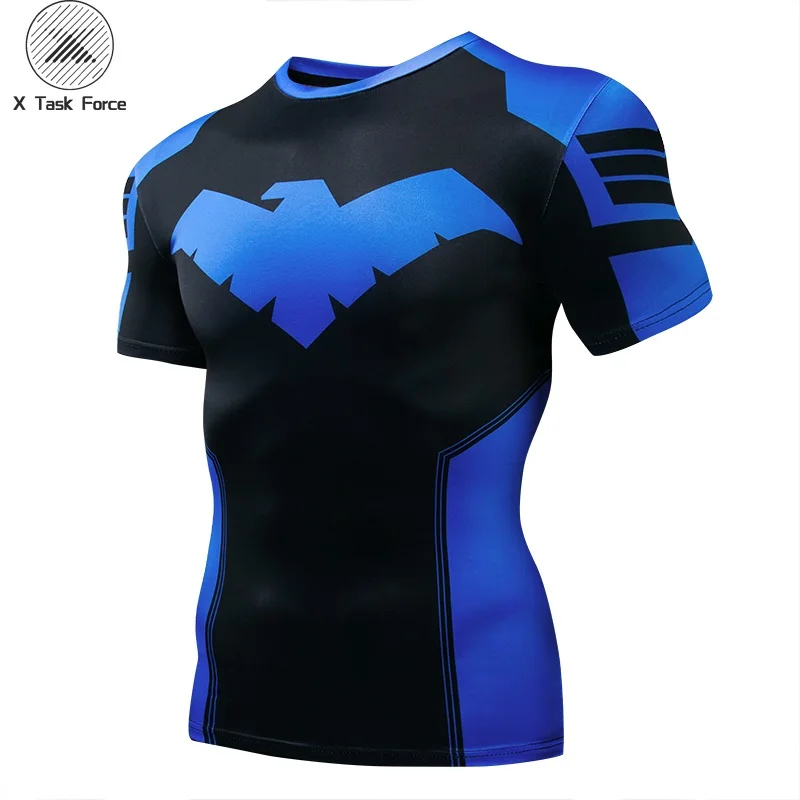 

Nightwing 3D Printed T-Shirt Men's Compression Shirt Comics Funny Fitness Clothing Tops & Tees 2019 Newest X Task Force