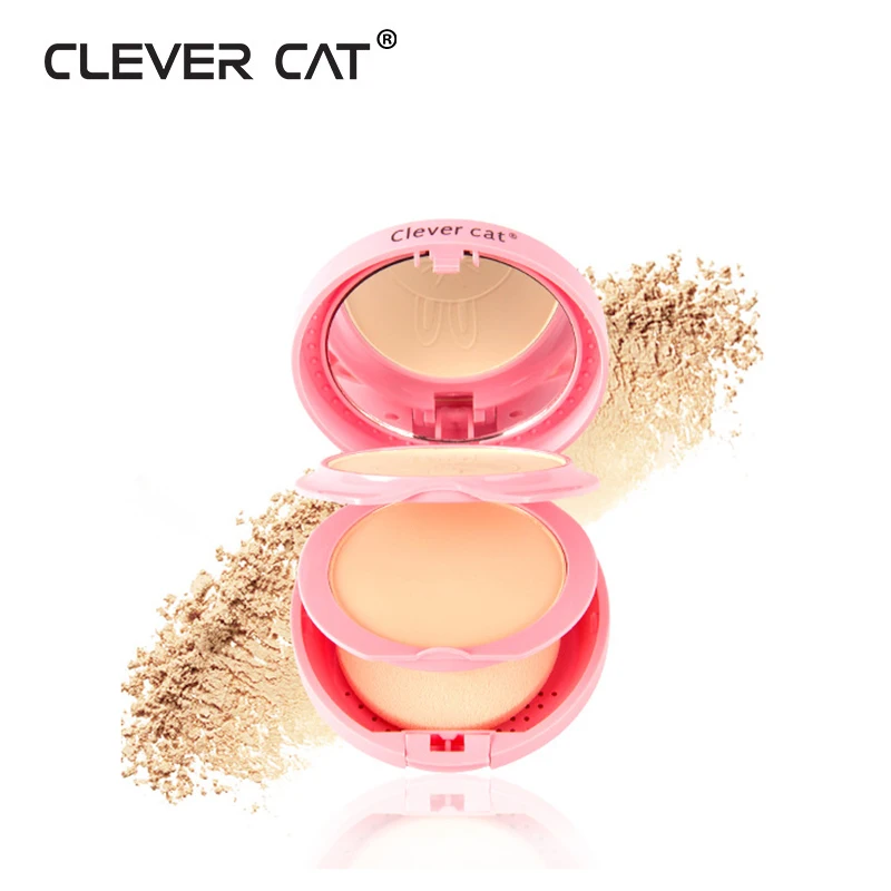 

New Double Layer Soft Translucent Compact Pressed Powder Face Contour Palette Finishing Powder Setting Makeup Bare Mineralize