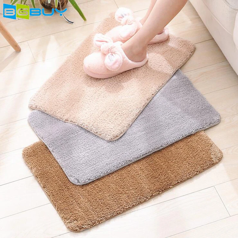 

Non Slip Bathroom Mat, Super Soft Solid Color Kids Family Waterproof Bath Mat, Easy Clean, Support Machine Wash (Red.grey)