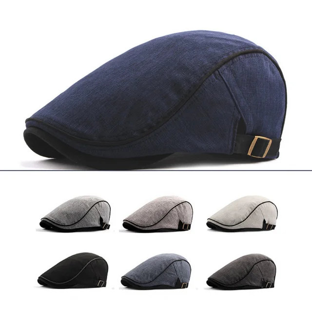 US $4.46 Beret Golf Cap Women Men Retro British Style Adjustable Built-in Cotton Running Sweatband Hat Outdo