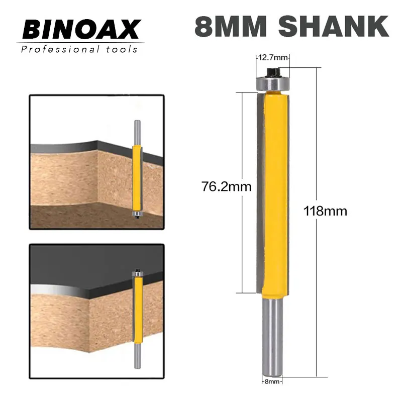 

76.2mm/3" Extra Long Flush Trim Router Bit -8mm Shank