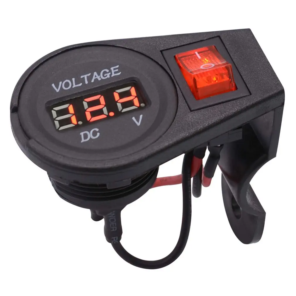 Мотоцикл 12 v-24 v модифицированный вольтметр с переключателем вольтметр цифровой дисплей