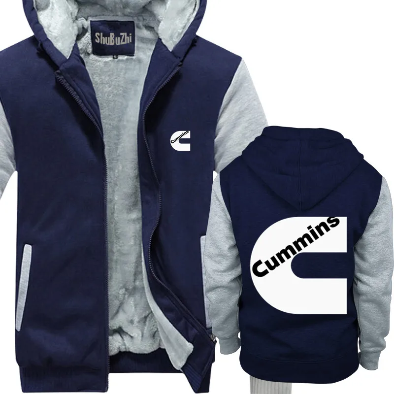 

drop shipping Diy Cummins shubuzhi men Winter thick fleece jacket coat sweatshirt fashion brand thick hoodies casual cool hoody