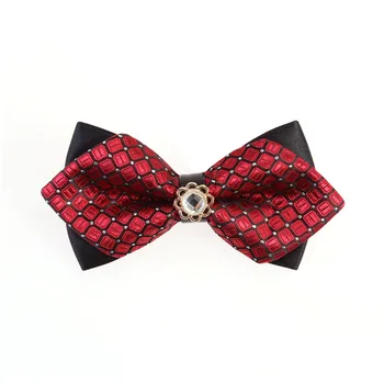 

Fashion Handmade Rhinestone Bow Tie Pattern Pre-Tied Adjustable Neck Tie Bowties Party Banquet Bowtie Wedding Accessories (XQ01)