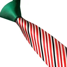 Lammulin Для мужчин костюм Галстуки Дизайн зеленый Узел контрастный черный с серебром/красный косой полосатый галстук узкий галстук 6 см галстук