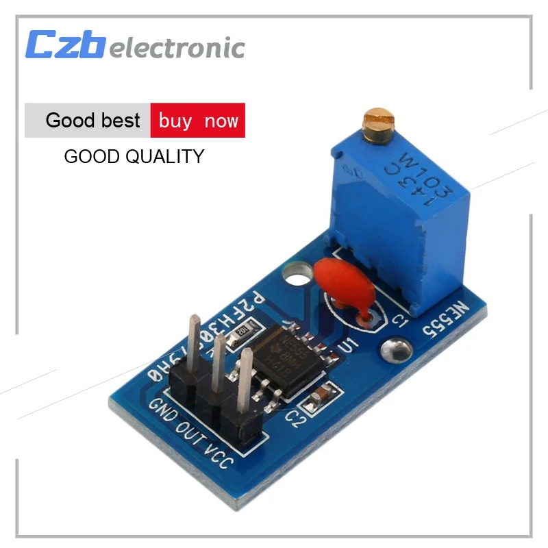 5pcs NE555 Pulse Generator Module Frequency Adjustable 5 12V 29x12mmin