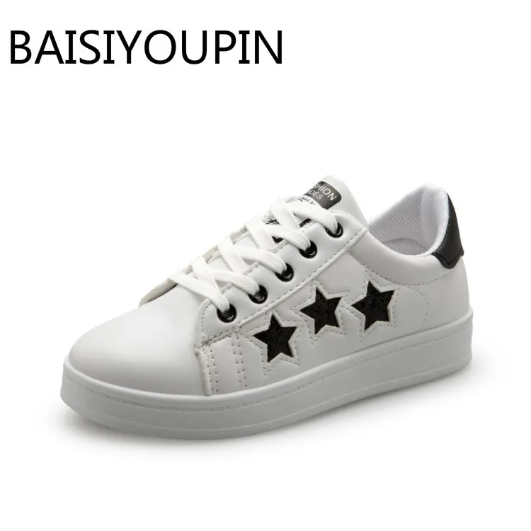 

The New Spring and Summer 2018 Women Small White Shoes Ladies Casual Shoes Female Flats Shoes Student Movement Sport Shoes