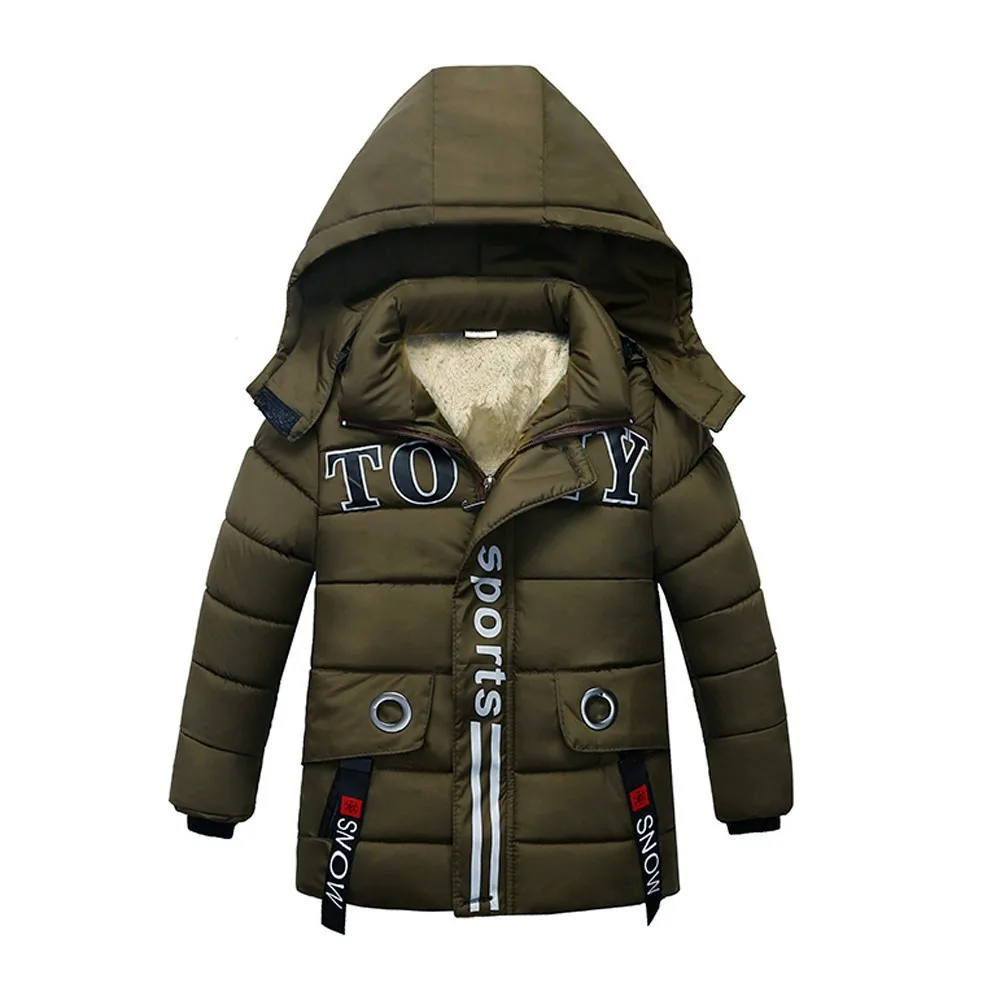 ARLONEET/Детская куртка для мальчиков и девочек, плотное Стеганое пальто для девочек, зимняя куртка для девочек 5 лет, пальто для маленьких мальчиков - Цвет: AG