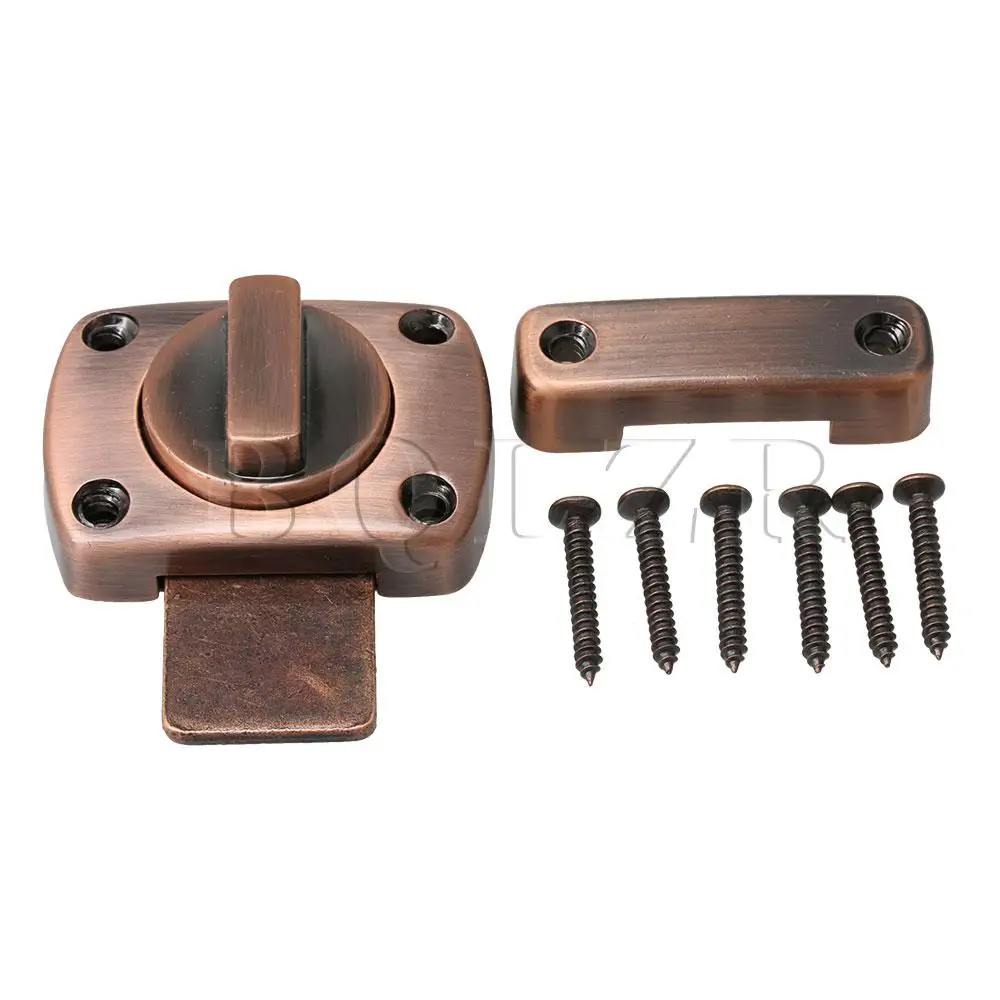 

CNBTR 5.5x3.9x2.3cm Zinc Alloy Red Bronze Rotate Bolt Latch Safety Door Slide Lock
