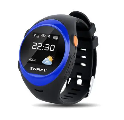 ZGPAX S888! Лучшие продажи телефон gps smart watch с SOS gps фунтов WI-FI Anti сбой сигнал тревоги обнаружения Водонепроницаемый пульт для пожилых мужчин и - Цвет: Синий