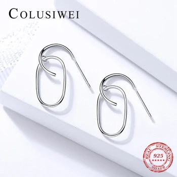 

Colusiwei 2019 New Sale Genuine 925 Sterling Silver Trendy Pin Simple Style Drop Earrings For Women Tiny Charm Fine Jewelry