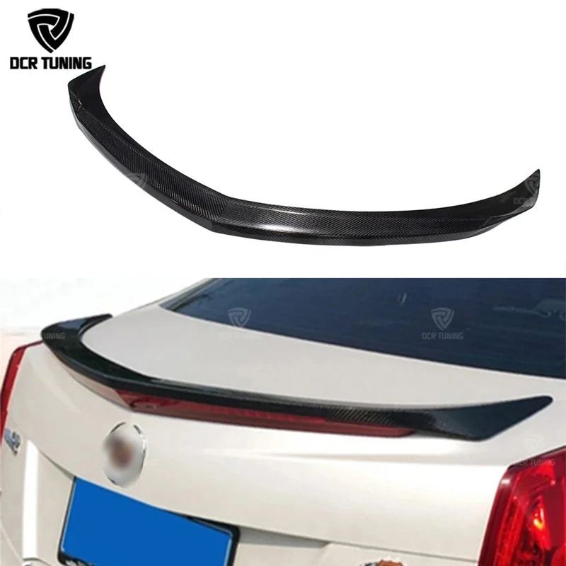 

Carbon spoiler Rear Trunk Boot Tail for 4 Door Sedan D3 style carbon firber trunk wings For Cadillac ATS 2015 2016 - UP