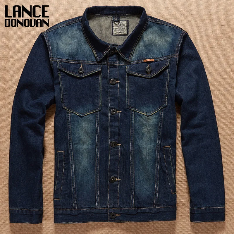 

Denim Jeans Jacket New 2017 Spring Clothing Plus size L - 7XL biggest Chest 145cm