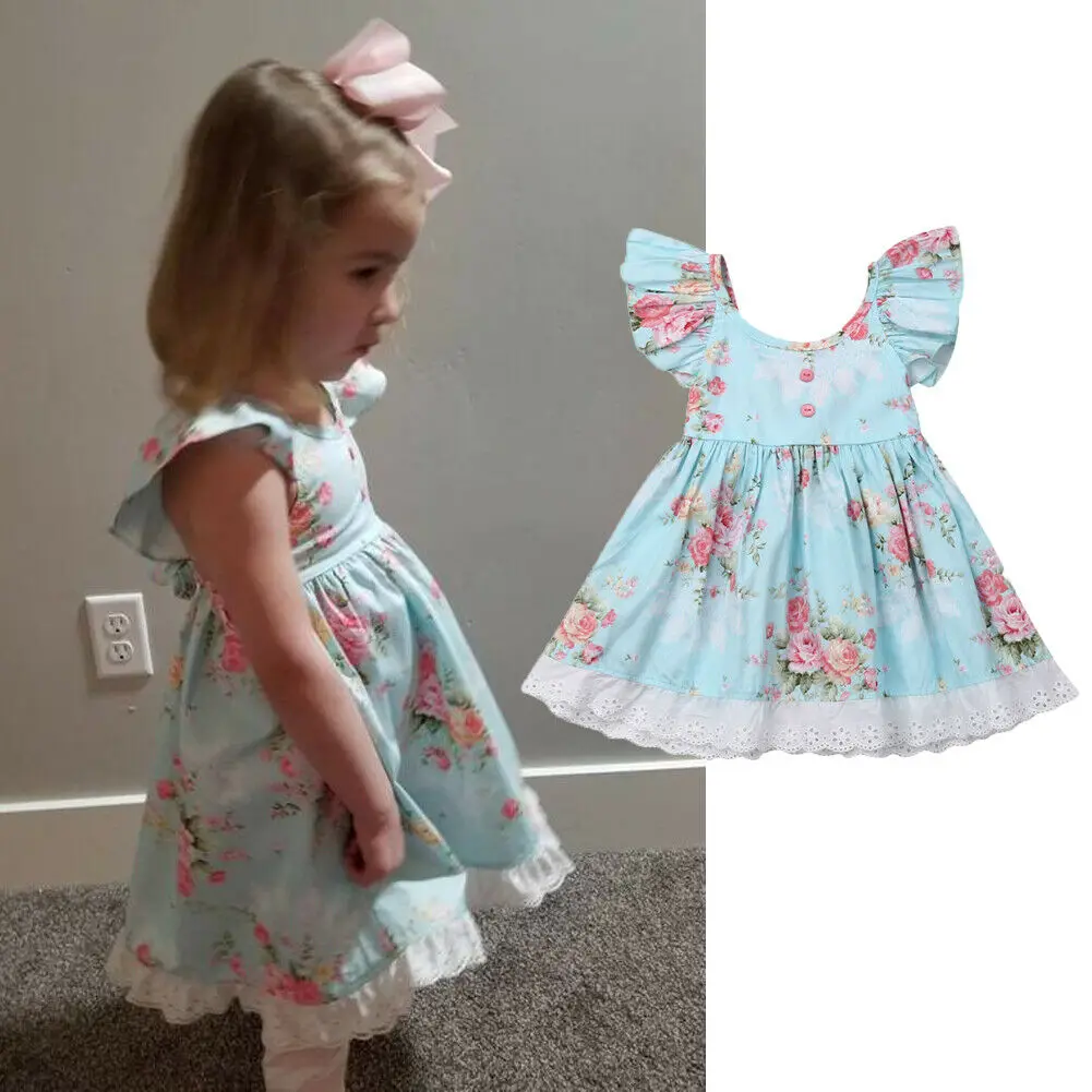 Buy 1 5Years Toddler Kids Baby Girl Floral Dress Lace