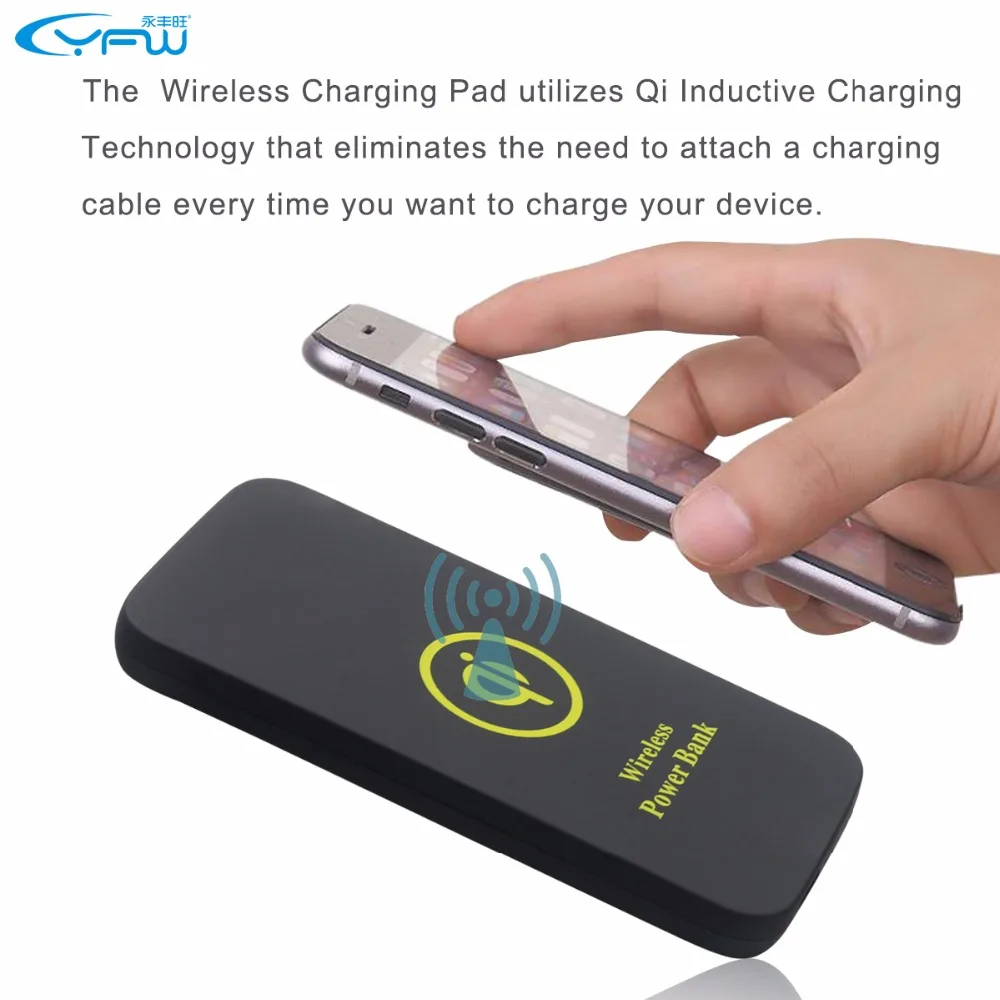 YFW New 6000mAh Rechargeable Battery Qi Wireless Charger