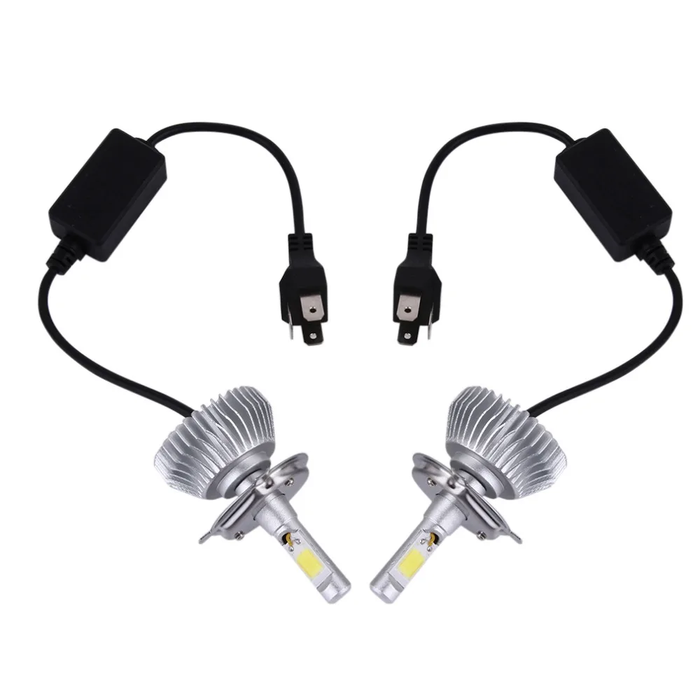 

2017 1 Pair LED Chips Light 60W 6000LMH4/9004/9007/H13/H1/H7/H3/9005/9006/H11 Headlight Kit H/L Beam Bulbs 6000K