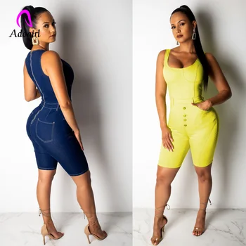 

3 Colors Denim Women Jumpsuit Tank Tops for Jumpsuits for Women 2019 Summer Bodysuit Rompers Womens Mujer Sexy & Club Overalls