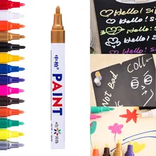 Цветной маркер, ручки, водонепроницаемая ручка, для автомобильных шин, протектора, CD металлические перманентные маркер-краски, Marcador Caneta, канцелярские принадлежности, художественная ручка