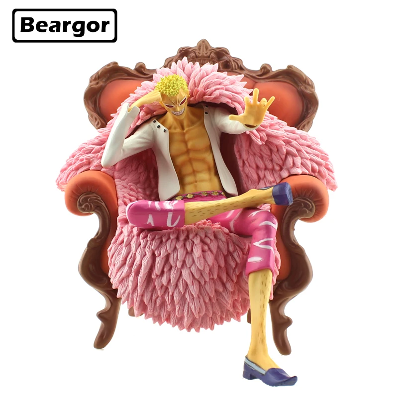 

9" One Piece Shichibukai Donquixote Doflamingo sit on Sofa POP DX GK ver Boxed 23cm PVC Anime Action Figure Model Doll Toys Gift