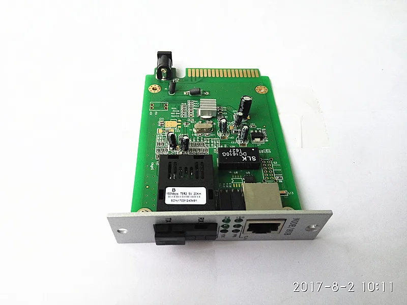 Tx1310/Rx1550nm (a) 20 км 10/100 м SC Волокно Media Converter карты OEM Волокно media converter chasiss