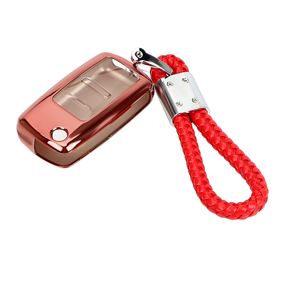 

Car Key Case Fob TPU Key Protect Bag Key Shell Cover Flip For VW Volkswagen Golf Bora Jetta POLO GOLF Passat Lavida Santana