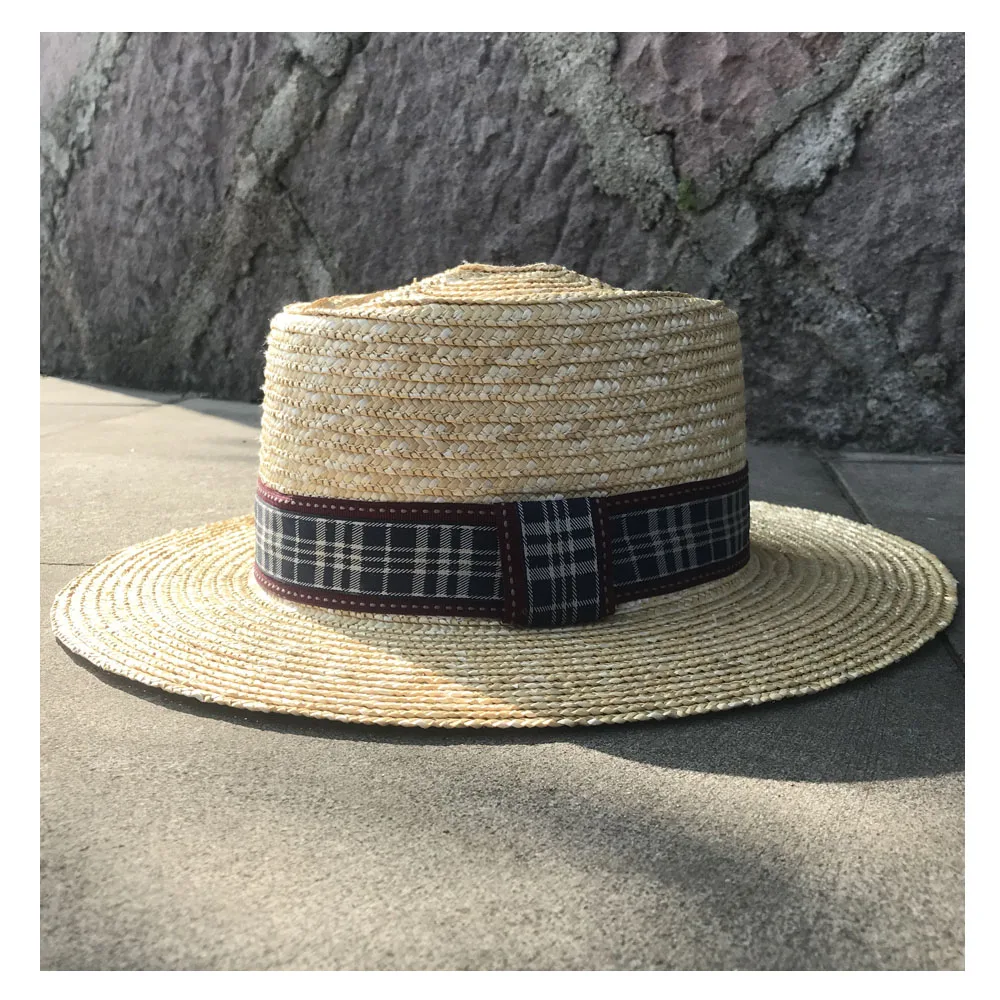 Летние пшеничной соломы Для женщин Для мужчин шляпа-пирожок шляпа от солнца пляжная шляпа женская шляпа с широкими полями канотье Панама Бич панама джаз шляпа