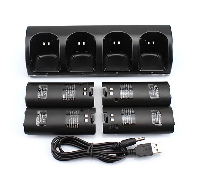 

Hot sale Battery charger stand 4x Rechargeable Battery+Quad 4 Charger Dock Station Kit for Wii Remote Controller Black