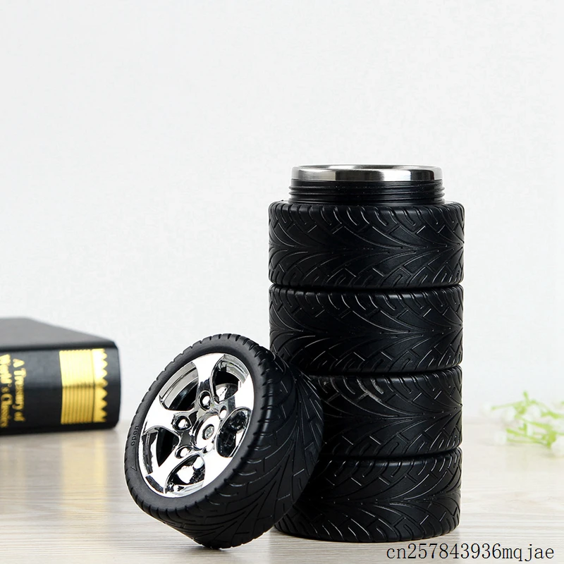 

10pcs 300ml Travel Mug Car Tire Shape Vacuum Flasks Thermos Cups for Coffee Tea Milk Thermal Insulation Bottle