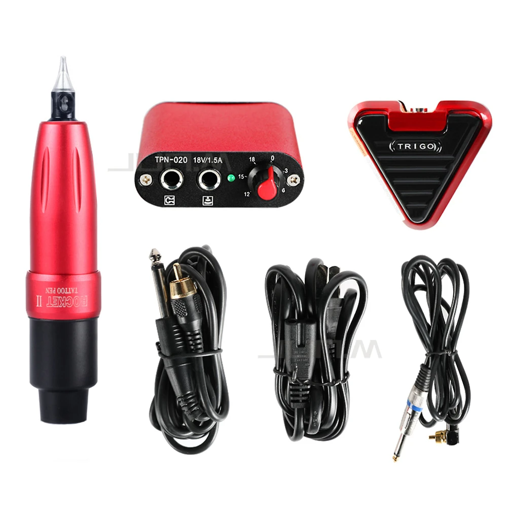 

Hot Sale Tattoo Set Kit Rocket Rotating Pen Permanent Makeup Set Mini Power Tattoo Pedal Switch Supply Tattoo Supplies