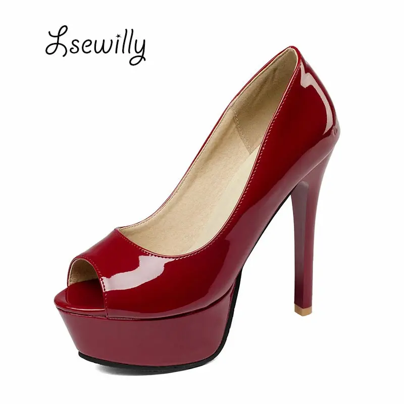 

Lsewilly 2017 Summer Shoes Fashion High Heel peep Toe Sandals Women's Party Club Pumps Ladies Dress Shoes Plus Size 32-43 SS927