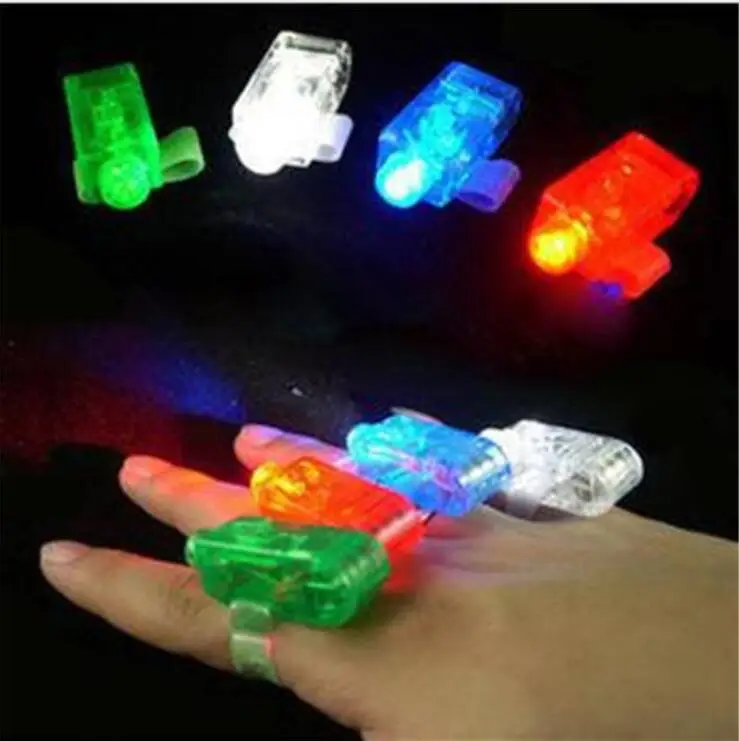 10pcs/lot Colorful finger lights light up toy led finger light ring